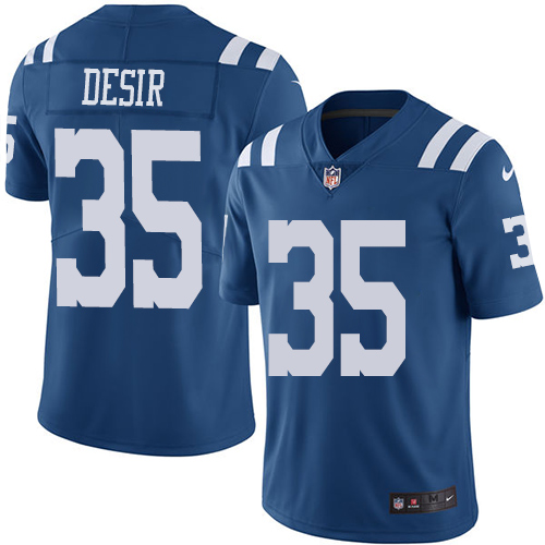 Indianapolis Colts 35 Limited Pierre Desir Royal Blue Nike NFL Men Rush Vapor Untouchable Jersey